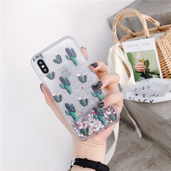 Glitter Liquid - Cactus iPhone 11 Pro Phone Case