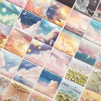 30 Pages Flowers Birds Sun Moon Cloud Night Sky Landscape Cute Sticky Notes Pad