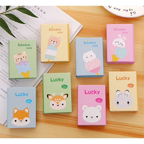 Cute Animals Bear Cat Alpaca Flamingo Sticky Notes Pad To Do List Bookmarks