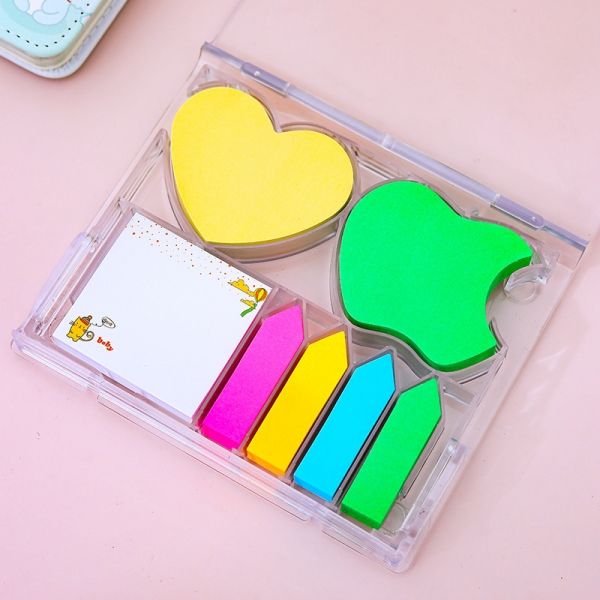 Heart Apple Arrow Shape Colourful Sticky Notes Pad Novelty Index Tab Page Marker