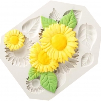 Sunflower Flowers Pink Silicone Mould Chocolate Fondant Jelly Sugar Craft Mold