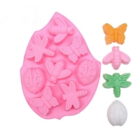 Large Butterflies Bees Insect Silicone Mould Chocolate Soap Baking Decor Mold