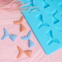 Mermaid Tail Fish Silicone Mould Chocolate Fondant Jelly Ice Cube Mold