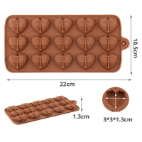 3D Hearts Silicone Mould Chocolate Fondant Jelly Ice Cube Mold