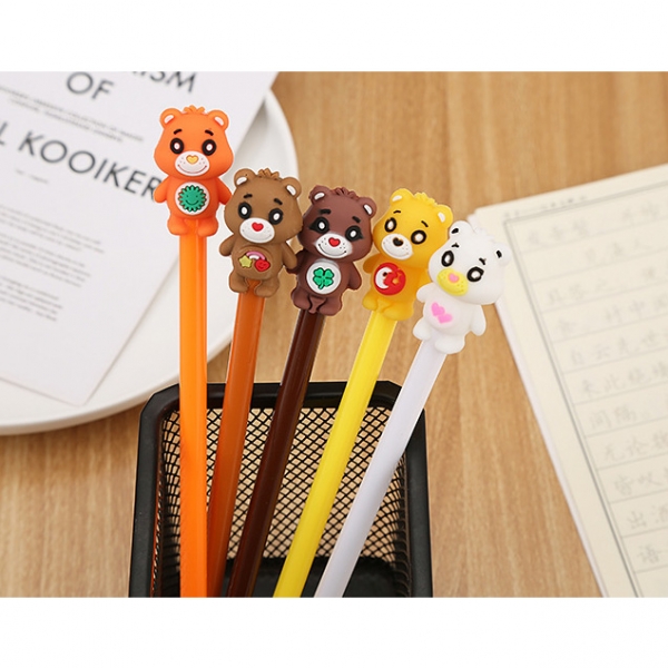 4-12pc Adorable Bears Ballpoint Gel Pens Animals Kids Party Gift Bag Fillers