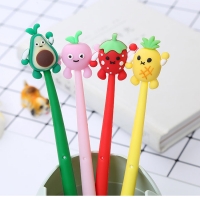 4pk Summer Fruits Ballpoint Gel Pens Cute Funky Kids Party Gift Bag Fillers
