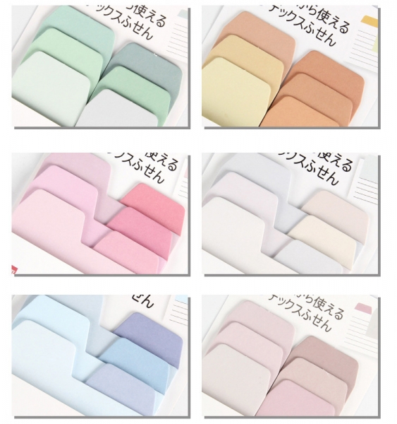 Japanese Gradient Rainbow Colour Mini Sticky Notes Pad Bookmarks Memo Index Tabs