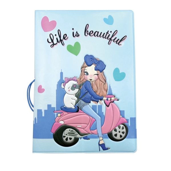 Fashion Girl Cute Passport Cover Travel ID Holder Wallet Protector Case With Card Ticket Pouch