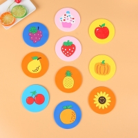10pc Summer Fruits Coaster Set Colorful Cup Drinks Holder Mat Tableware Placemat