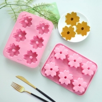 Cherry Blossom Flowers Pink Silicone Mould Chocolate Fondant Jelly Ice Cube Mold