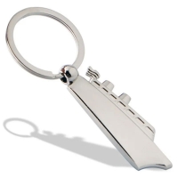 Cruise Ship Silver Metal Keyring Summer Holiday Gift Xmas Present