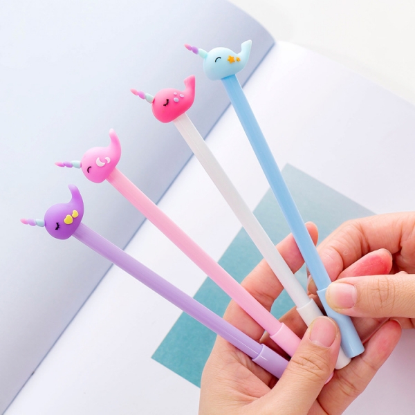4-12pc Unicorn Whale Ballpoint Gel Pens Cute Funky Kids Party Gift Bag Fillers