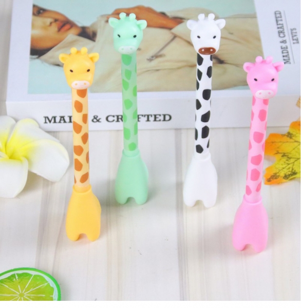 4-12pc Large Animal Giraffes Ballpoint Gel Pens Cute Kids Party Gift Bag Fillers