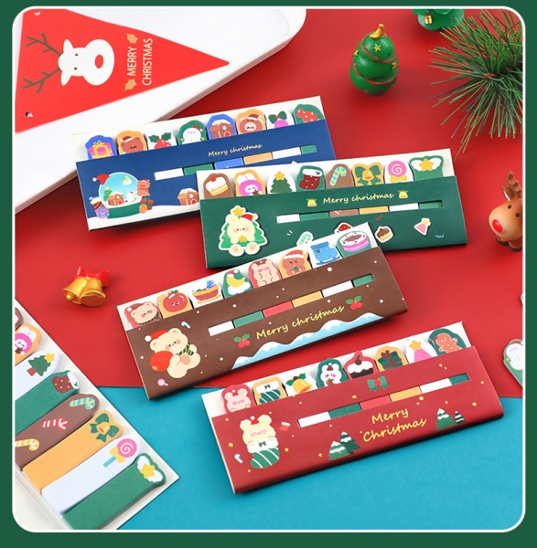 4pk Christmas Mini Sticky Notes Pad Xmas Stocking Bag Fillers For Childrens Kids