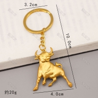 Cute Animals Cow Cool Silver Keyrings Novelty Metal Key Rings For Men And Boys