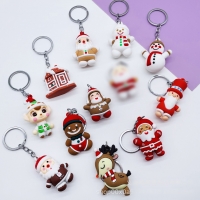 11pc Christmas Keyrings Set Santa Claus Snowman Elf Reindeer Gingerbread Man