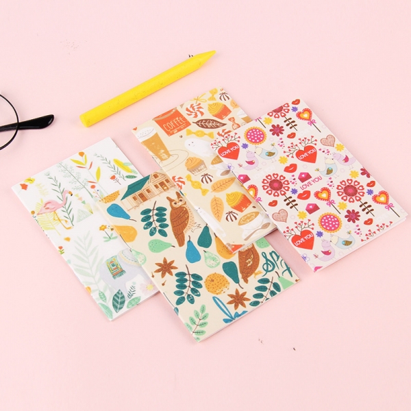 4pk Retro Style Garden Flowers Birds Animals Cute Mini Notebooks Small Notepads