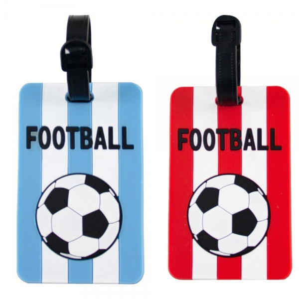 Football Fans Luggage Tags Holiday Suitcase Labels Travel Bag ID