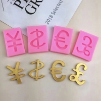 Currency Symbols Sugarcraft Silicone Mould Chocolate Fondant Jelly Ice Cube Mold