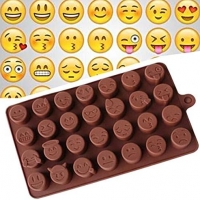 28 Funky Emoji Faces Silicone Mould Chocolate Fondant Jelly Ice Cube Mold